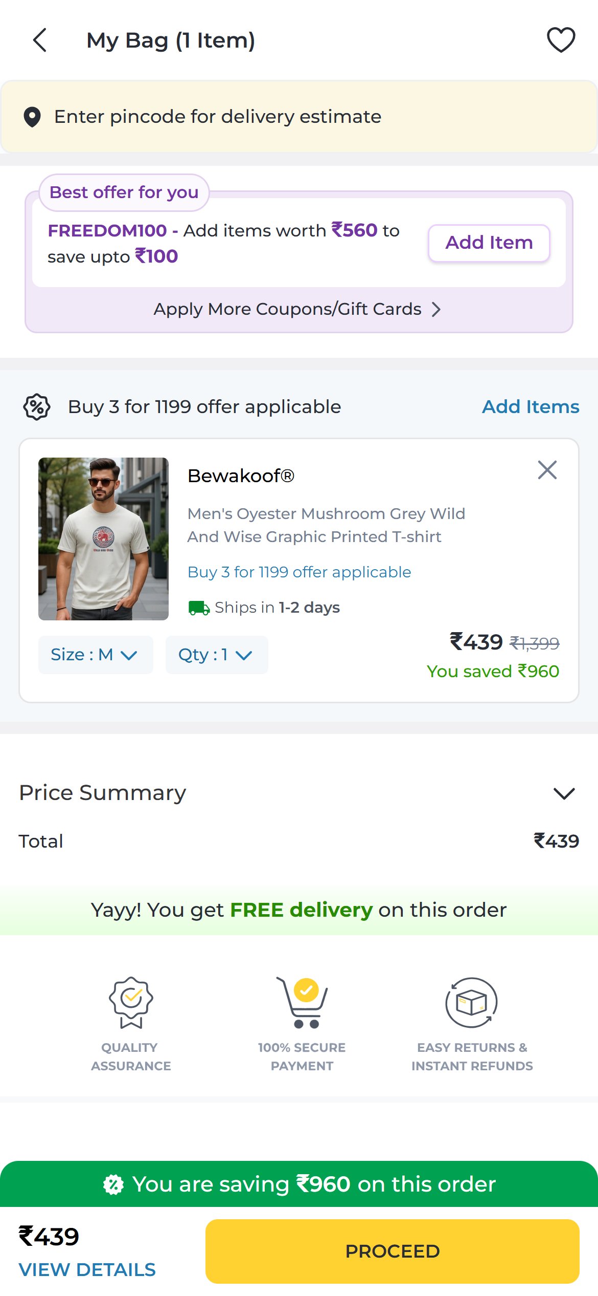 Bewakoof — Mobile