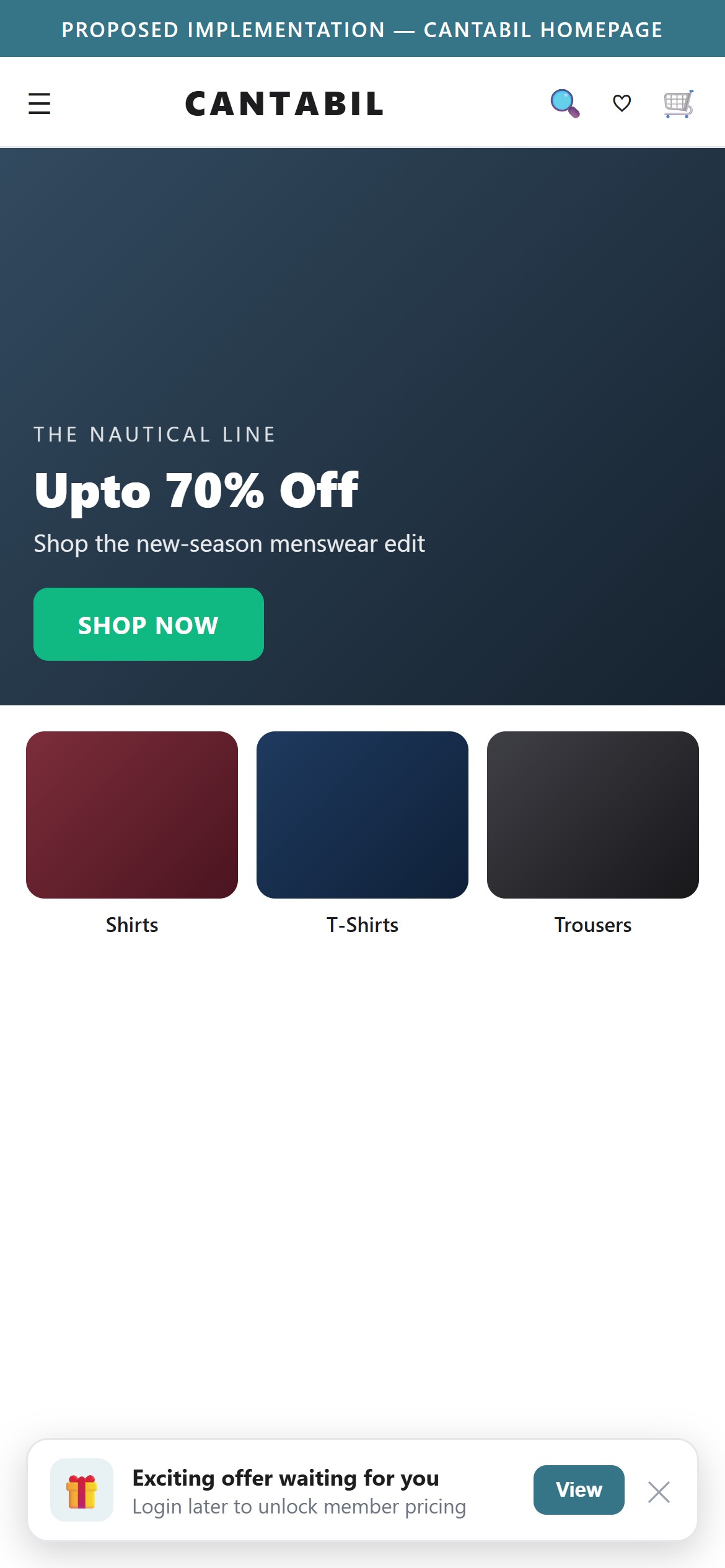 Best-practice mockup — Mobile